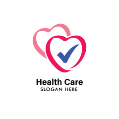 health logo design template. health heart logo illustration template. medical icon design