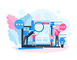 Family character vector design. Concept learning online. no2