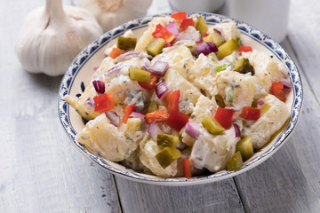 Potato salad with mayonnaise dressing
