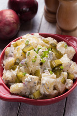 Potato salad with mayonnaise dressing