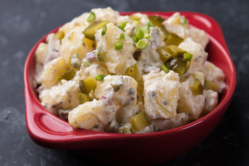 Potato salad with mayonnaise dressing