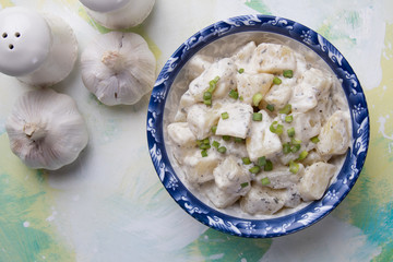 Potato salad with mayonnaise dressing