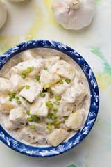 Potato salad with mayonnaise dressing
