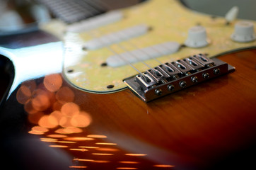 Fototapeta premium Electric guitar macro abstract