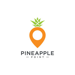 Fototapeta Pineapple Point Logo - Vector logo template obraz