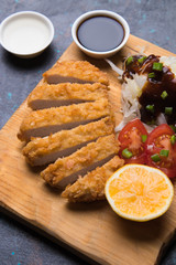 Japanese tonkatsu pork steak