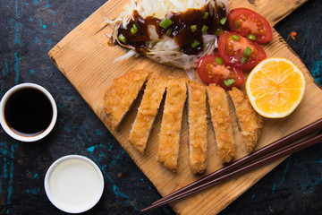 Japanese tonkatsu pork steak
