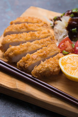 Japanese tonkatsu pork steak
