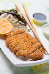 Japanese tonkatsu pork steak