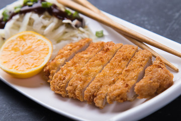 Japanese tonkatsu pork steak
