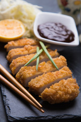 Japanese tonkatsu pork steak