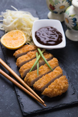 Japanese tonkatsu pork steak