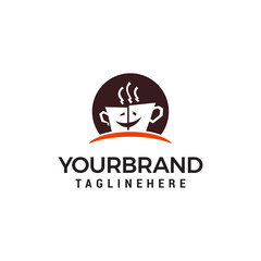 Coffee logo design concept template vector