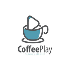Coffee Play Logo - Vector logo template