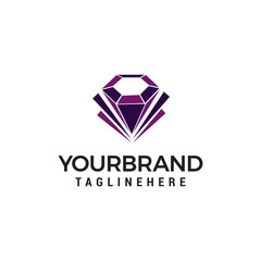 diamond jewelry logo design concept template vector
