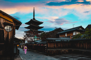 Obraz premium Pagoda Yasaka i ulica Sannen Zaka