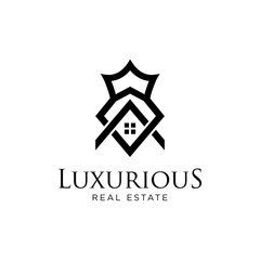 Luxurious Real Estate Logo - Vector logo template