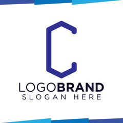 C Letter hexagonal Logo Icon Vector template, home logo