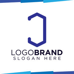 D Letter hexagonal Logo Icon Vector template, home logo