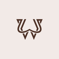 Luxury W Logo - Vector logo template