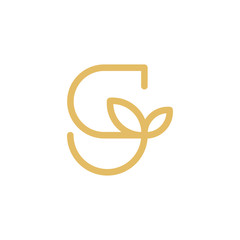 S Leaf Logo - Vector logo template