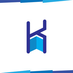 K Letter hexagonal Logo Icon Vector template, home logo