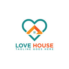 Love House Logo - Vector logo template