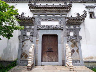 Hui style doors in Guang Fu Lin Park Shanghai