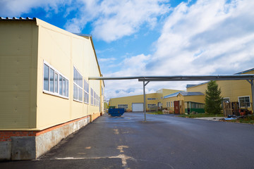 Fototapeta na wymiar warehouse with wooden blanks, parts, production of interior doors