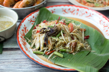 Thailand spicy papaya salad