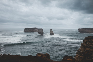 Rough ocean with rocks