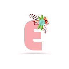 initial letter floral design vector