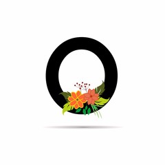 initial letter floral design vector