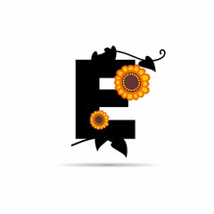 initial letter floral design vector