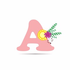initial letter floral design vector