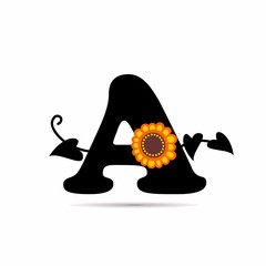 initial letter floral design vector