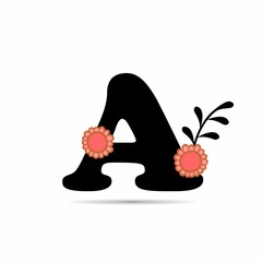 initial letter floral design vector