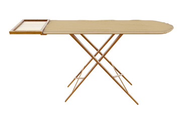 3d rendering of the old vintage wooden ironing board isolated on white background with clipping paths.