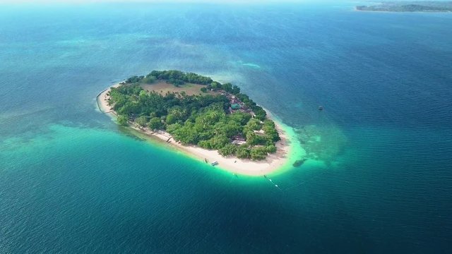 Cinematic Aerial Drone Video of the tropical Potipot Island in Zambales, Philippines