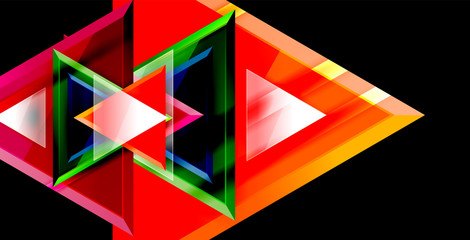 Dynamic triangle composition abstract background