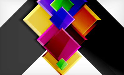 Color squares futuristic abstract background
