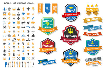 Vintage Retro Vector Logo for banner