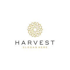 decorative flower vector logo design