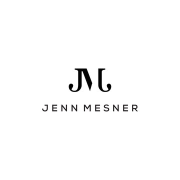 JM Initial Monogram Logo Design