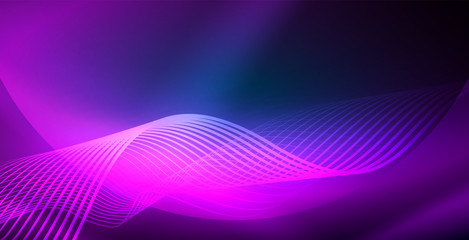 Neon wave background