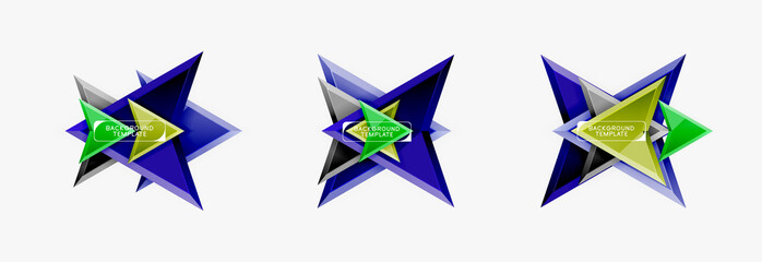 Arrows and triangles geometric design template for banner, background or logo