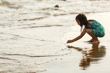 power of a little girl by the sea
