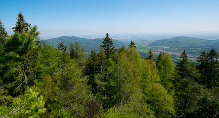 Blick auf die Vogesen nahe La Vancelle im Fr&uuml;hling