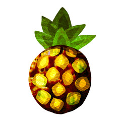 illustration with pineapple