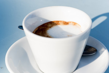 White coffee  close up